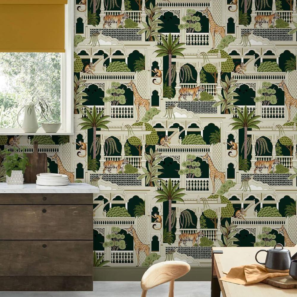 graham & brown Animahal Emerald Wallpaper
