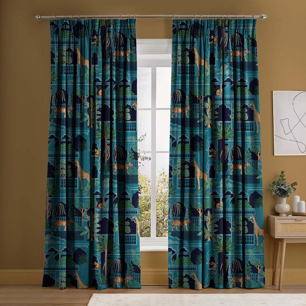 graham & brown Animahal Navy Curtains