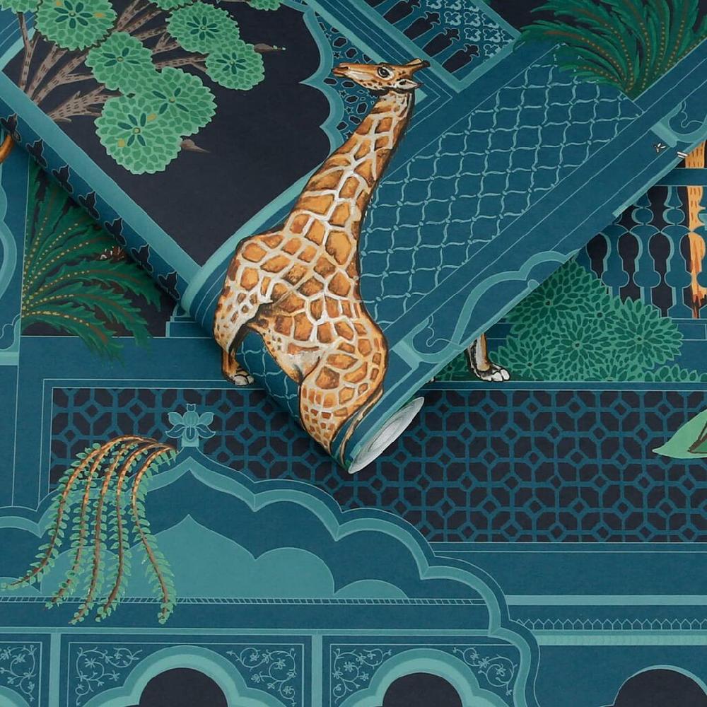 Graham & Brown Animahal Navy Wallpaper