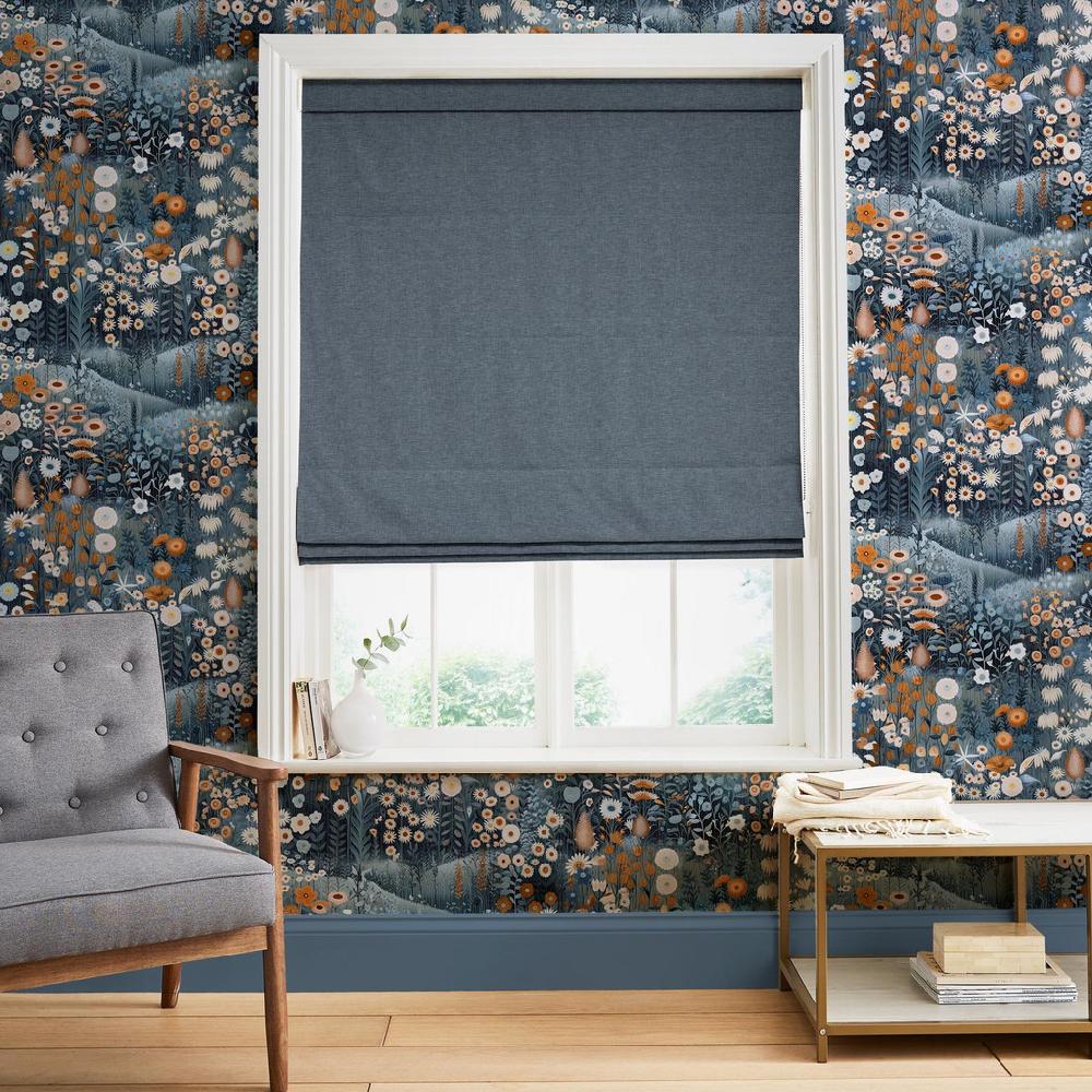 graham & brown Anqa Cornflower Roman Shade