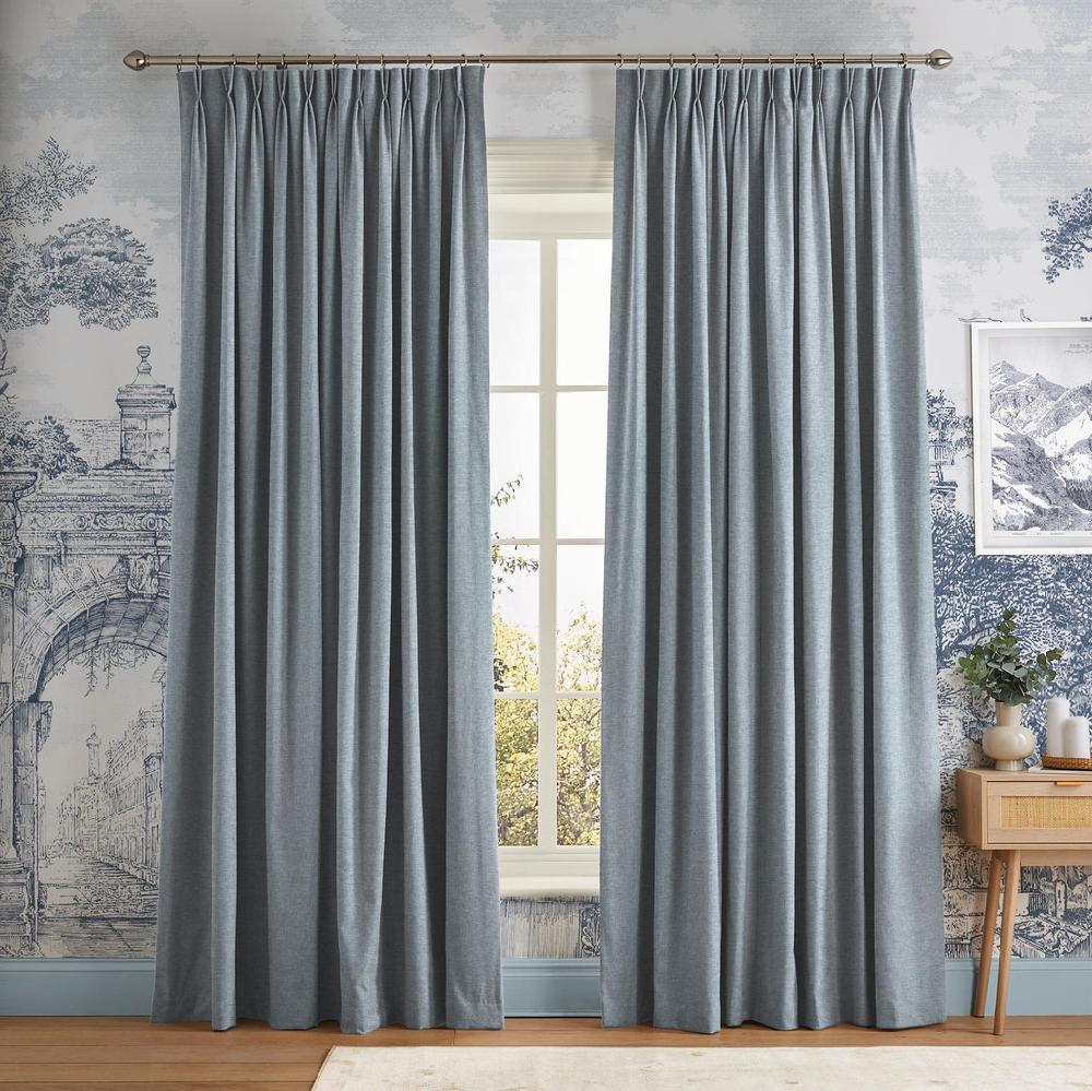 graham & brown Anqa Dusky Blue Curtain
