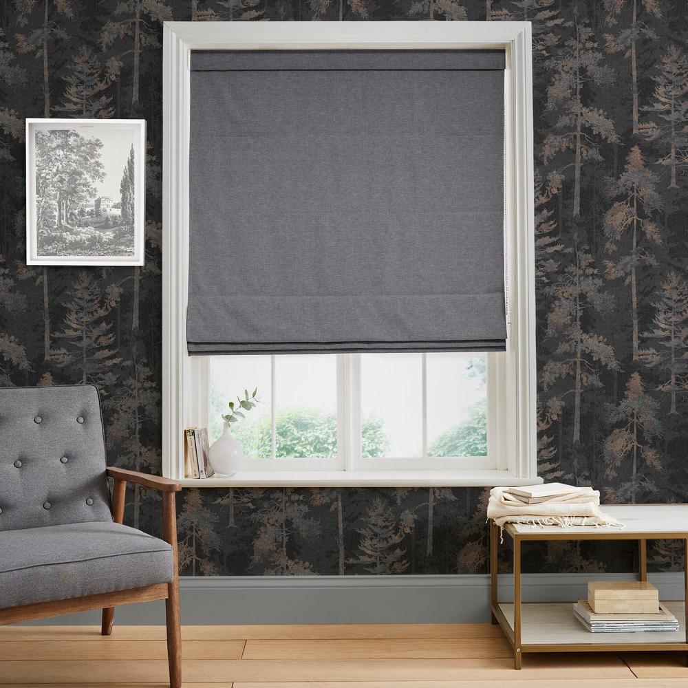graham & brown Anqa Grey Roman Shade