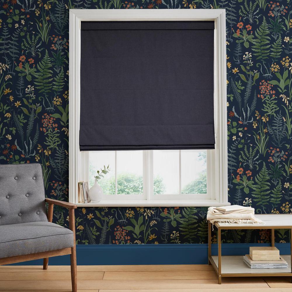 graham & brown Anqa Navy Roman Shade