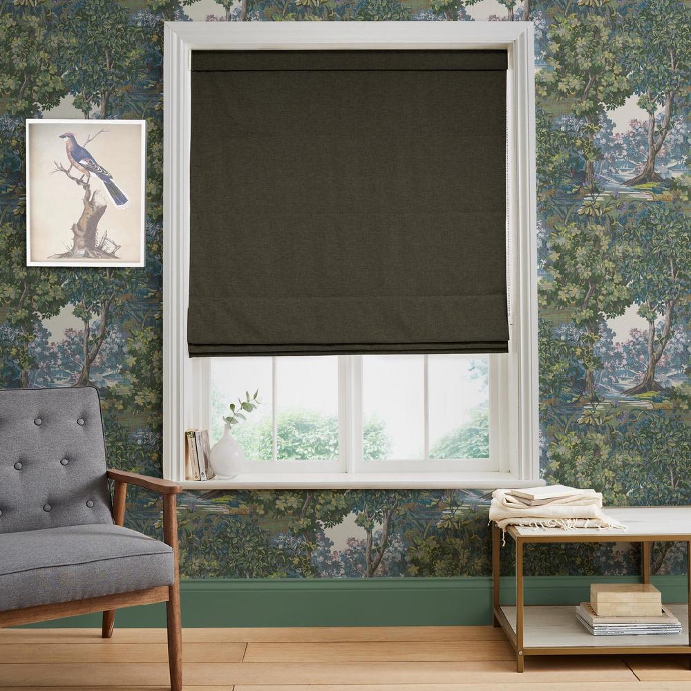 graham & brown Anqa Olive Roman Shade