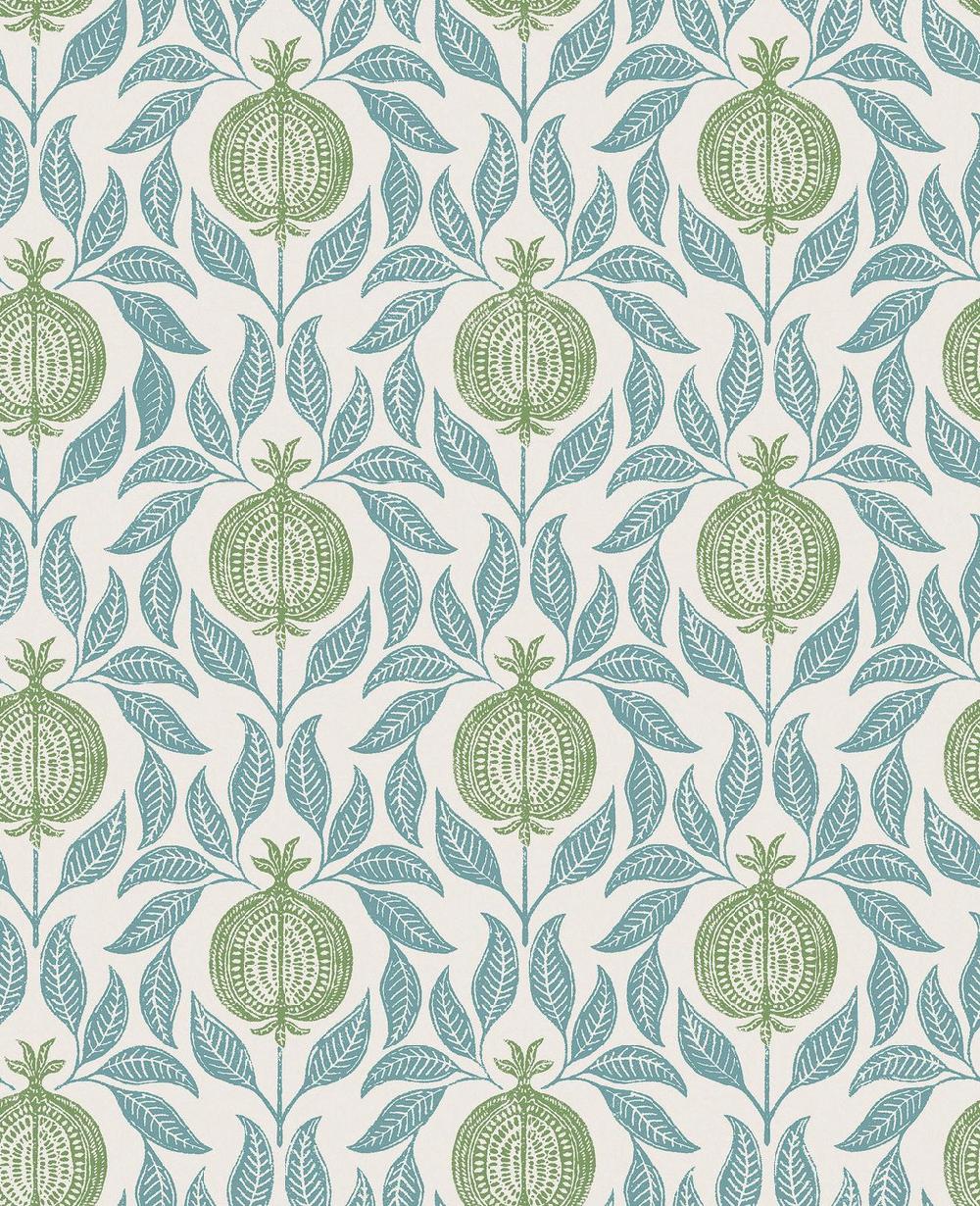 Graham & Brown Apple Of Grenada Blue & Green Wallpaper