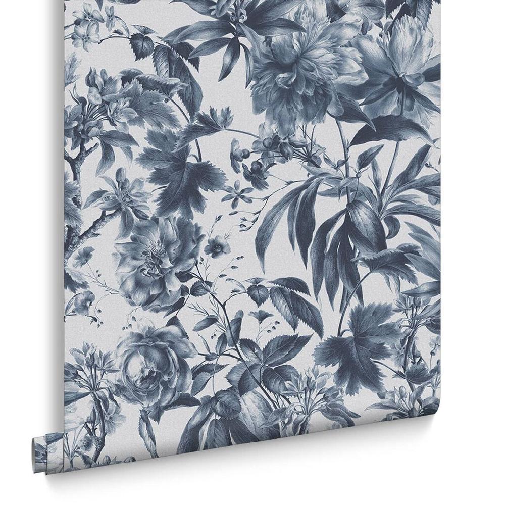 Graham & Brown Arcane Garden Ink Blue Wallpaper