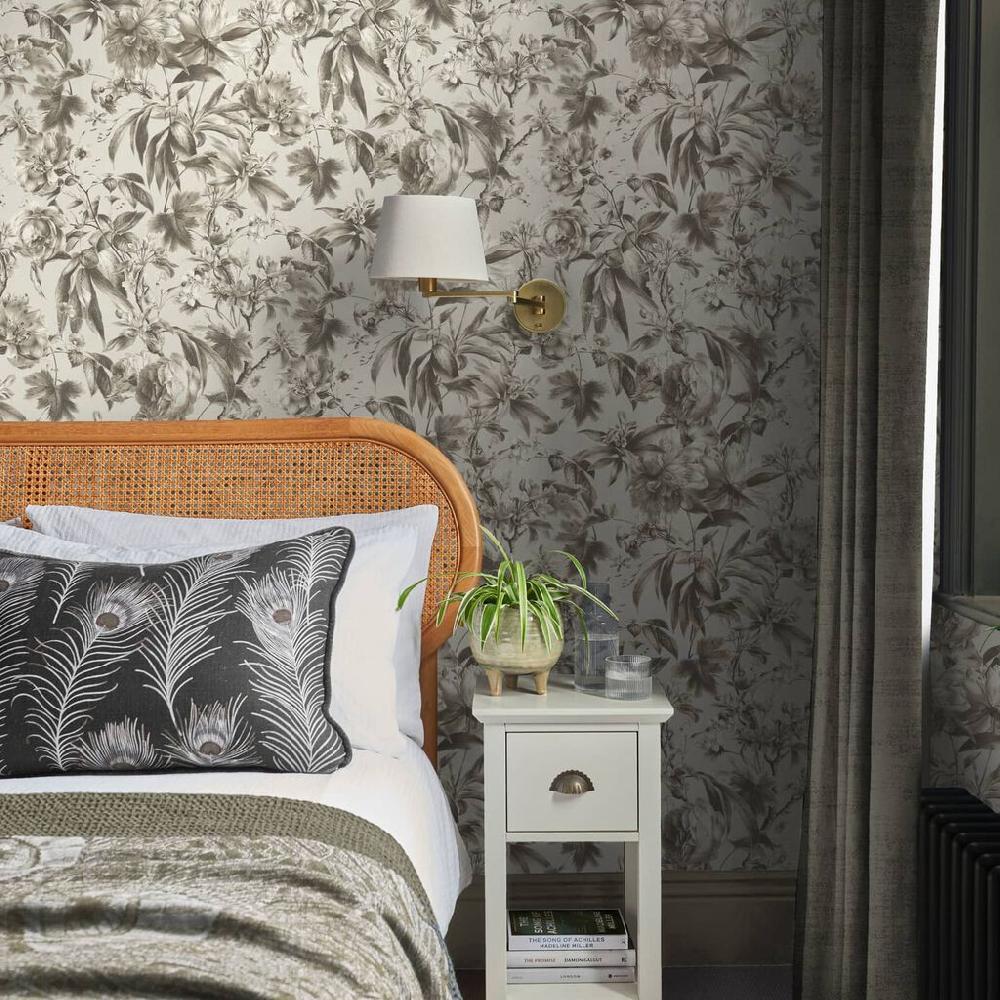 graham & brown Arcane Garden Silver Wallpaper