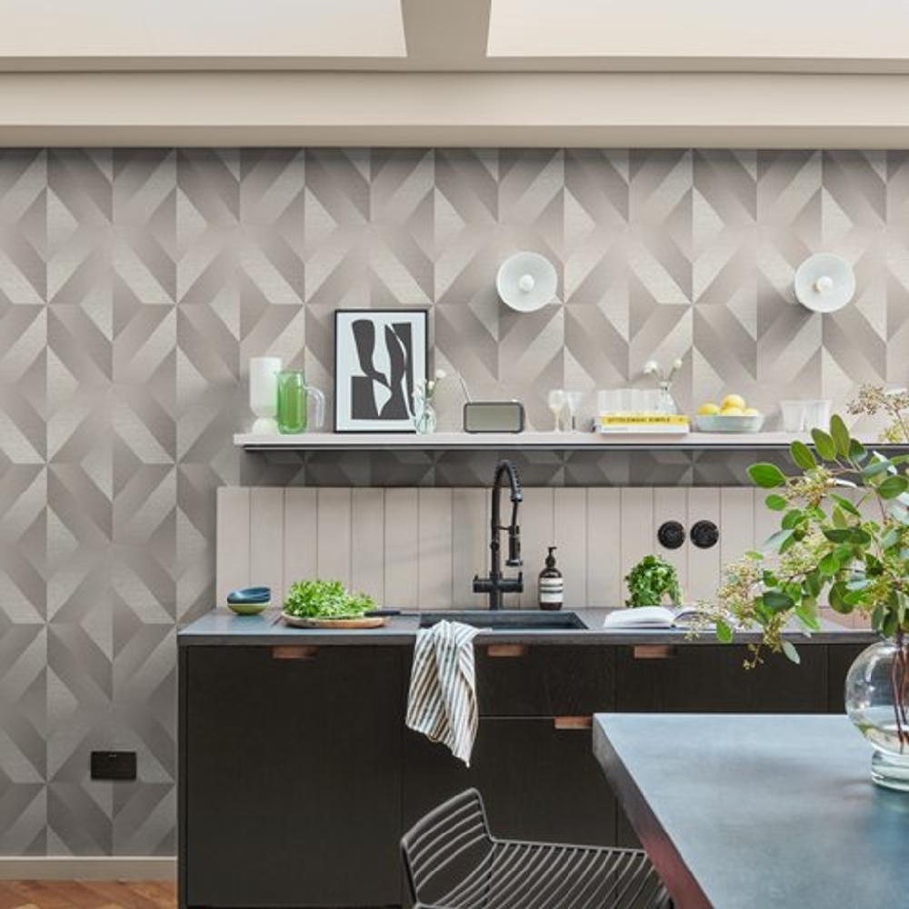 graham & brown Atelier Geo Stone Wallpaper