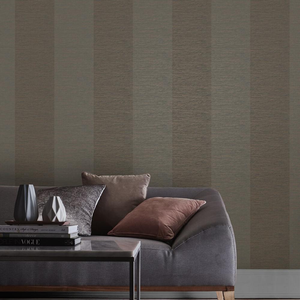 graham & brown Atelier Stripe Bronze Wallpaper