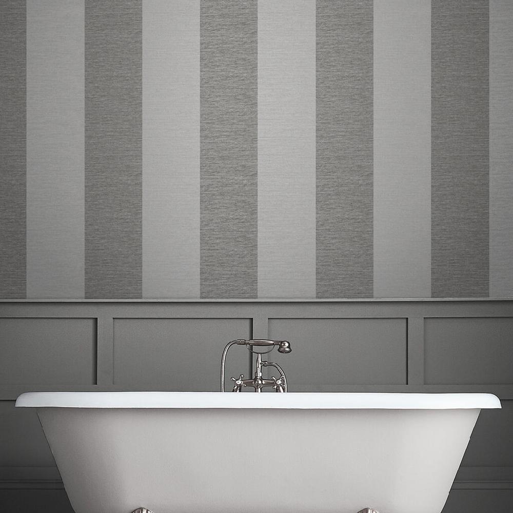 graham & brown Atelier Stripe Slate Wallpaper