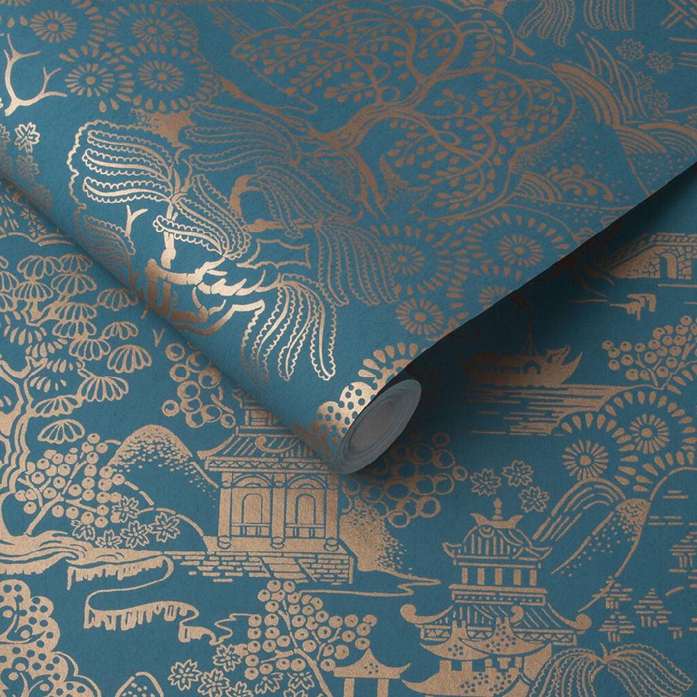 Graham & Brown Basuto Teal Wallpaper