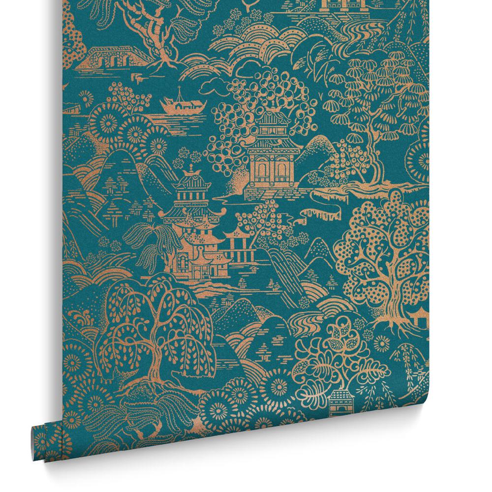Graham & Brown Basuto Teal Wallpaper