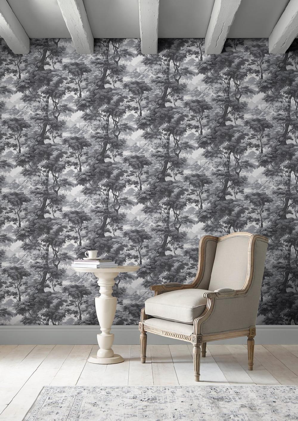 graham & brown Bobart's Garden Monochrome Wallpaper