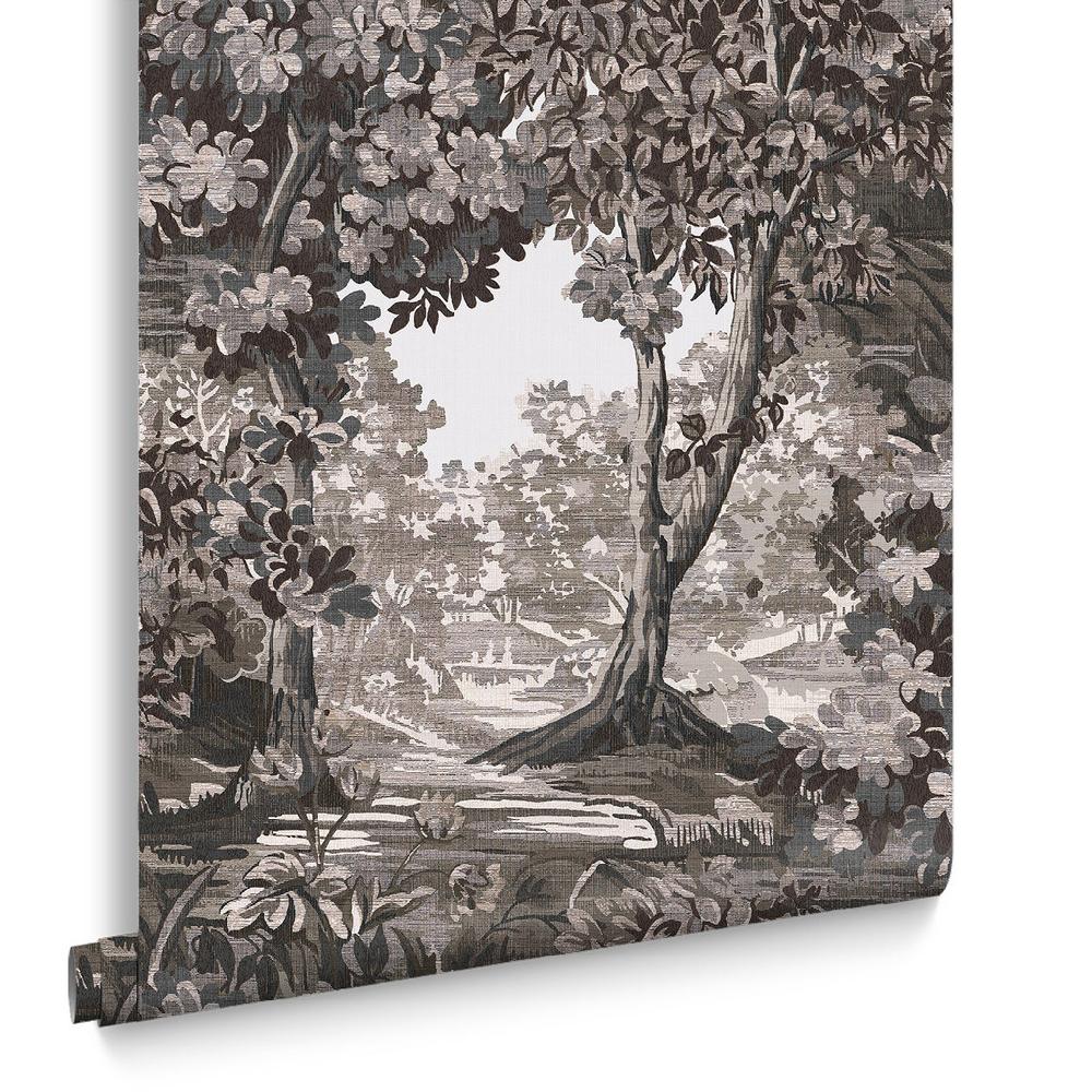 Graham & Brown Bodenham Etching Charcoal Wallpaper