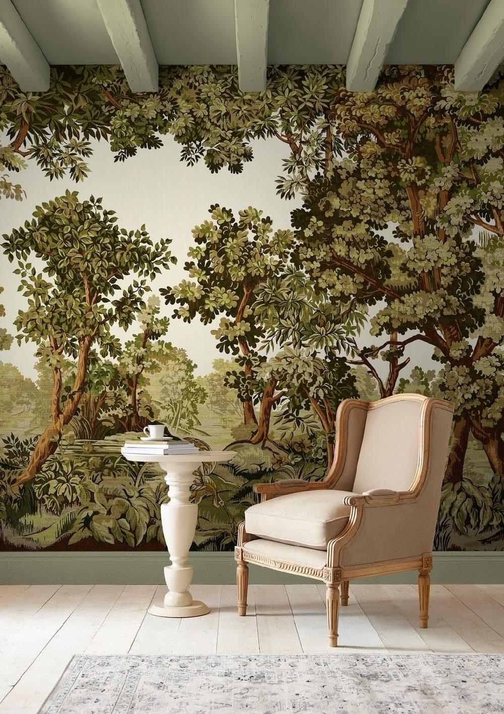 graham & brown Bodenham Spring Sage Bespoke Mural