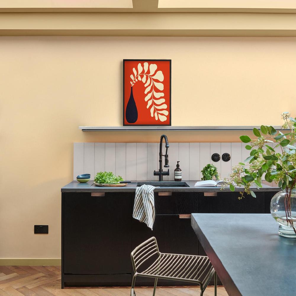 Graham & Brown Bold Abstract Flowers I Red Wall Art