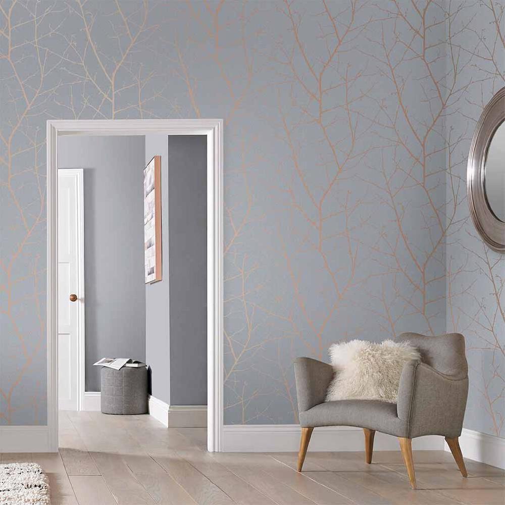 graham & brown Boreas Soft Gray Wallpaper