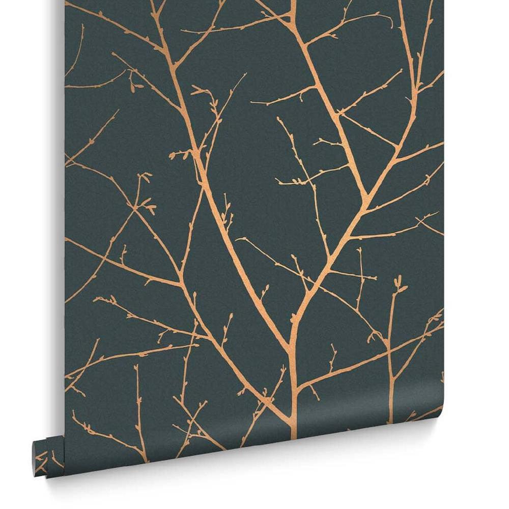 Graham & Brown Boreas Teal & Copper Wallpaper