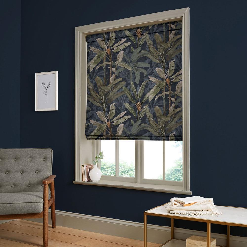 graham & brown Borneo Midnight Roman Shade