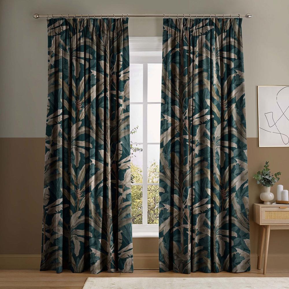 graham & brown Borneo Teal Curtains
