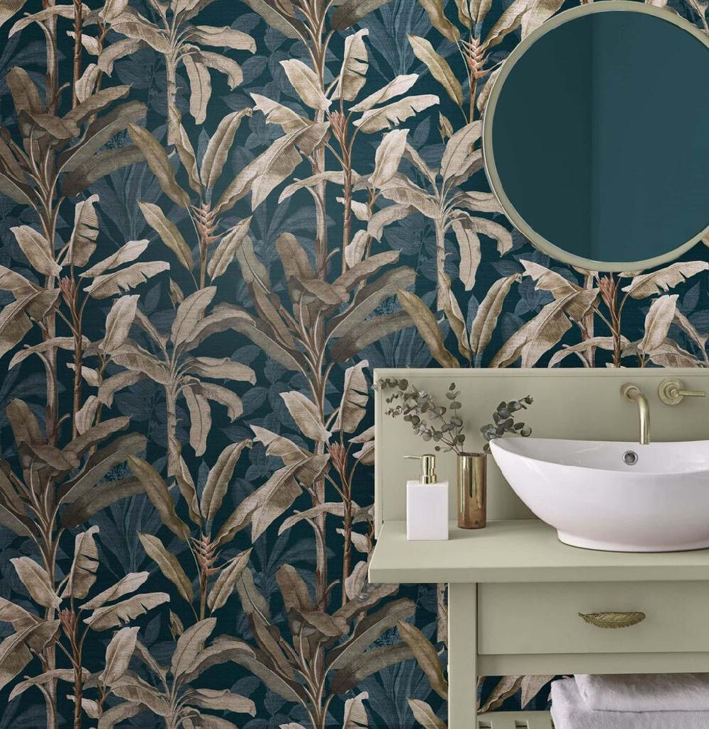 graham & brown Borneo Teal Wallpaper