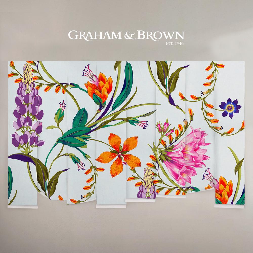 Graham & Brown Botanists Scroll Duck Egg Mural