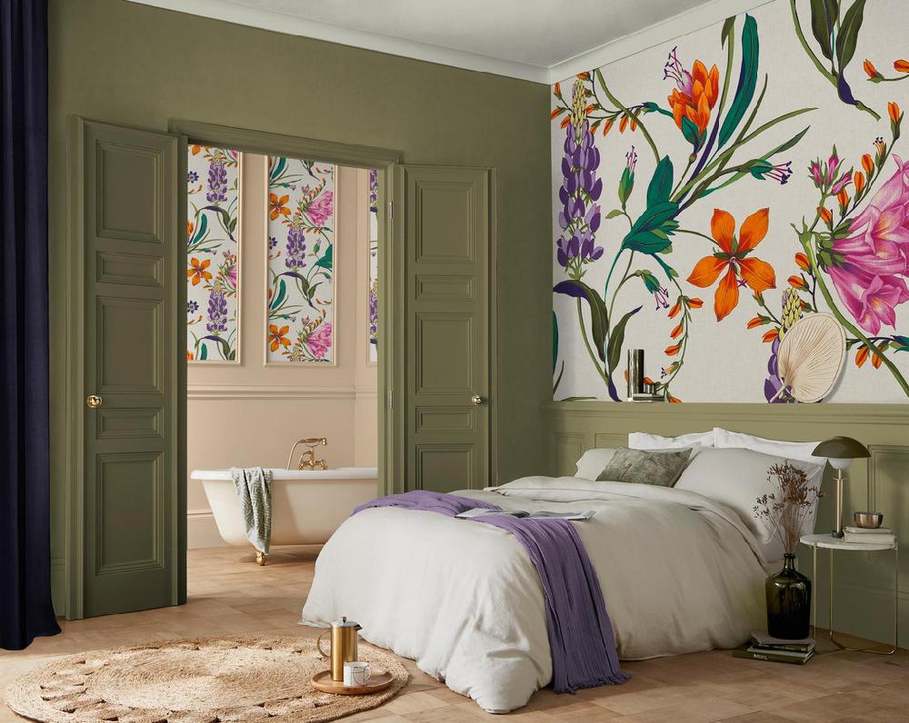 Graham & Brown Botanists Scroll Vivant Mural