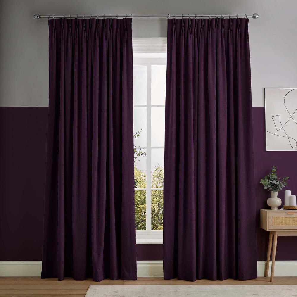 graham & brown Campanile Damson Purple Curtains