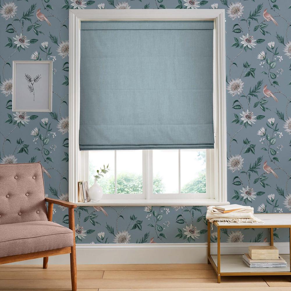 graham & brown Campanile Pale Blue Roman Shade
