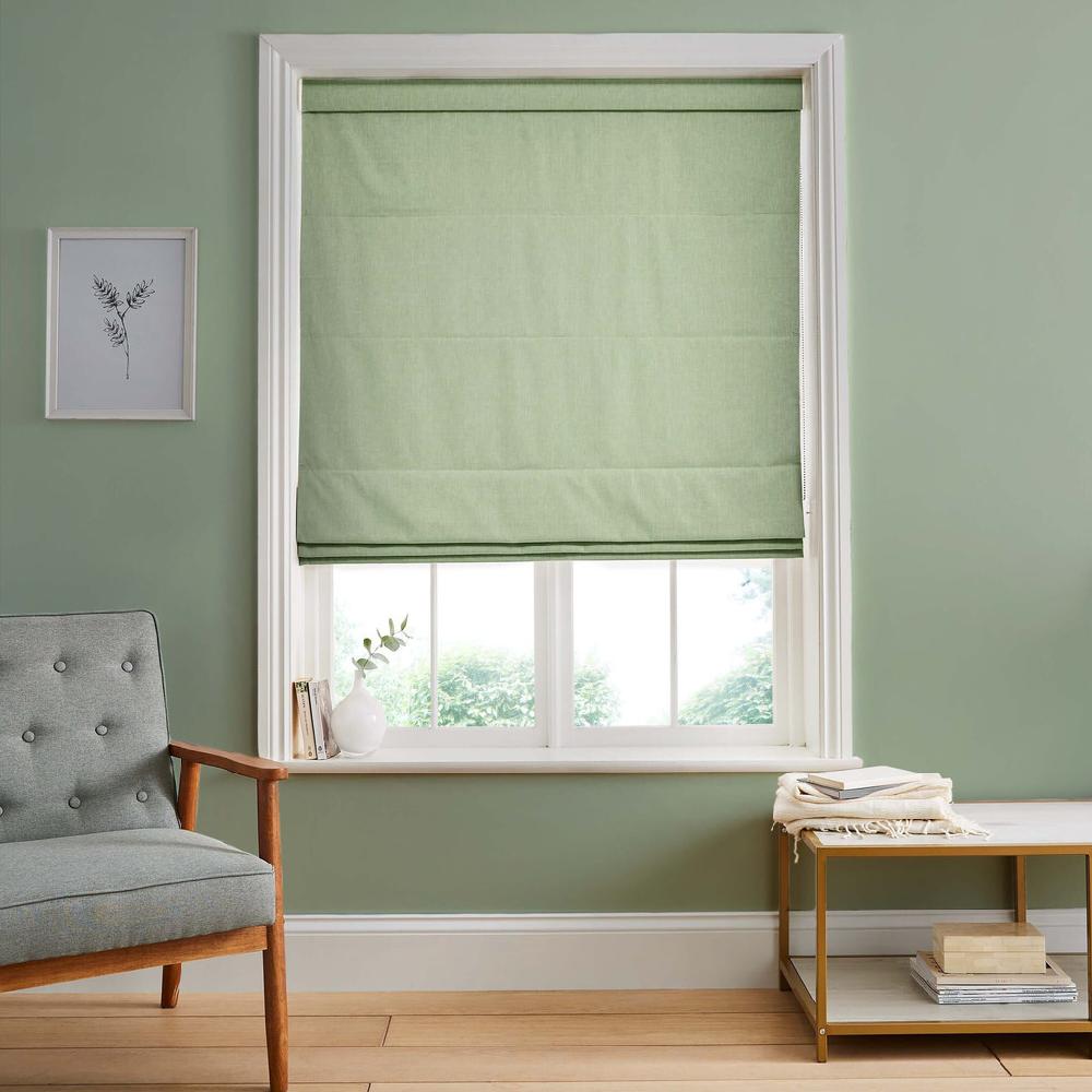 graham & brown Campanile Soft Green Roman Shade