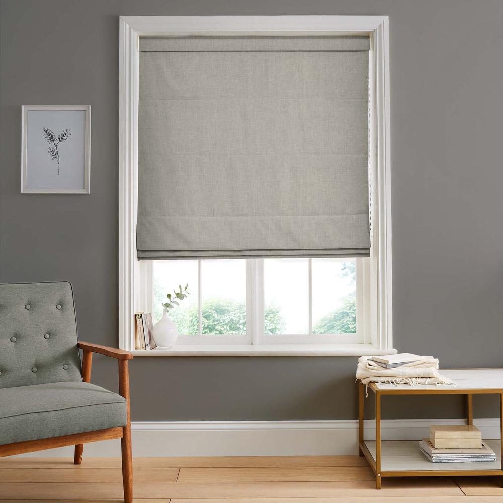 graham & brown Campanile Warm Gray Roman Shade