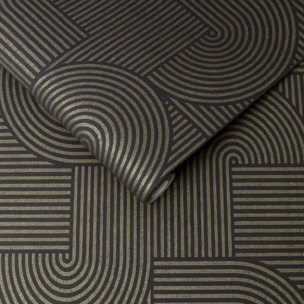 Graham & Brown Centra Black Wallpaper