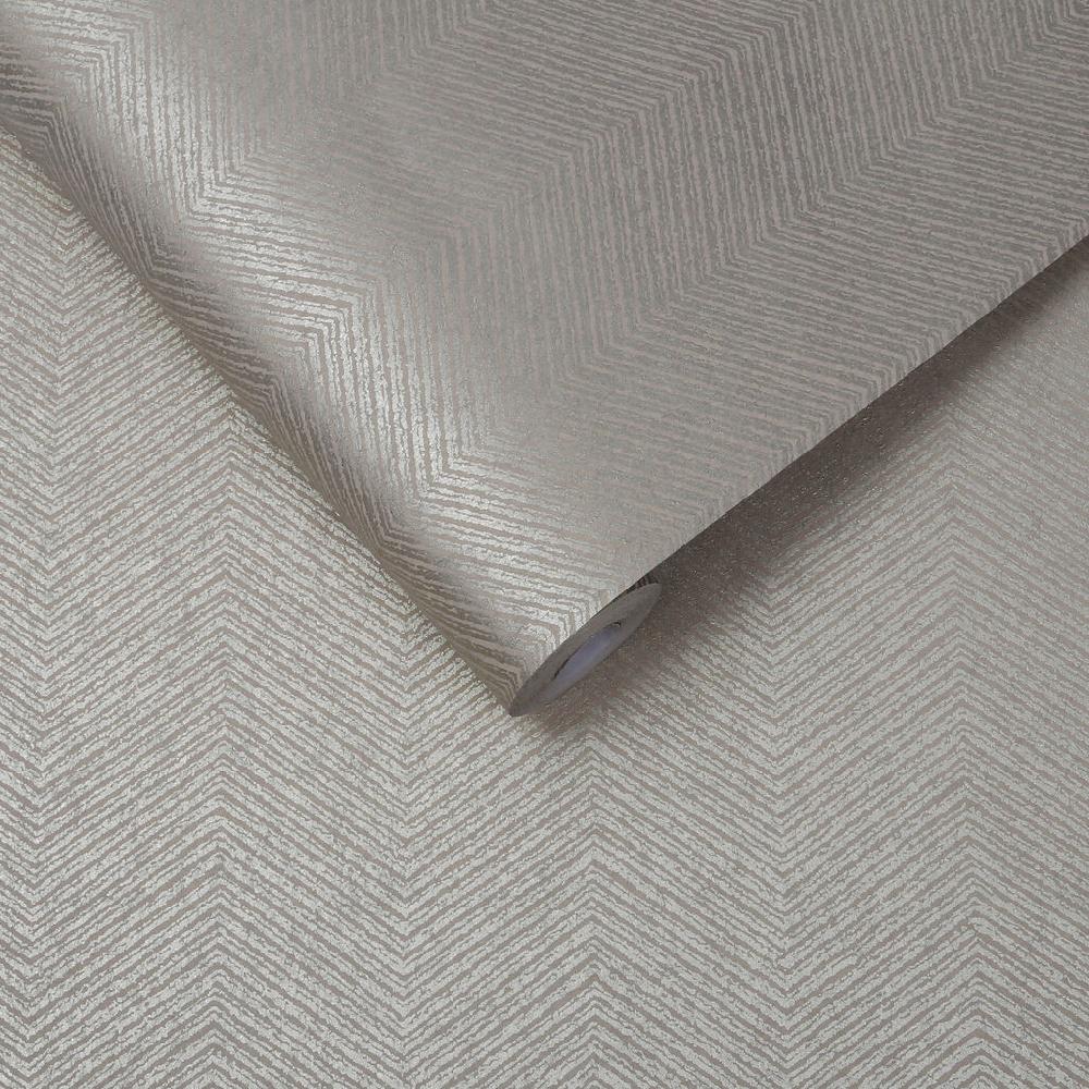 Graham & Brown Chevron Texture Natural Wallpaper
