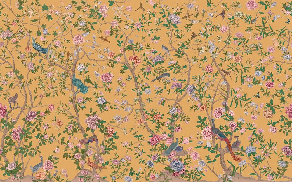 Graham & Brown Chinoiserie Ochre Mural