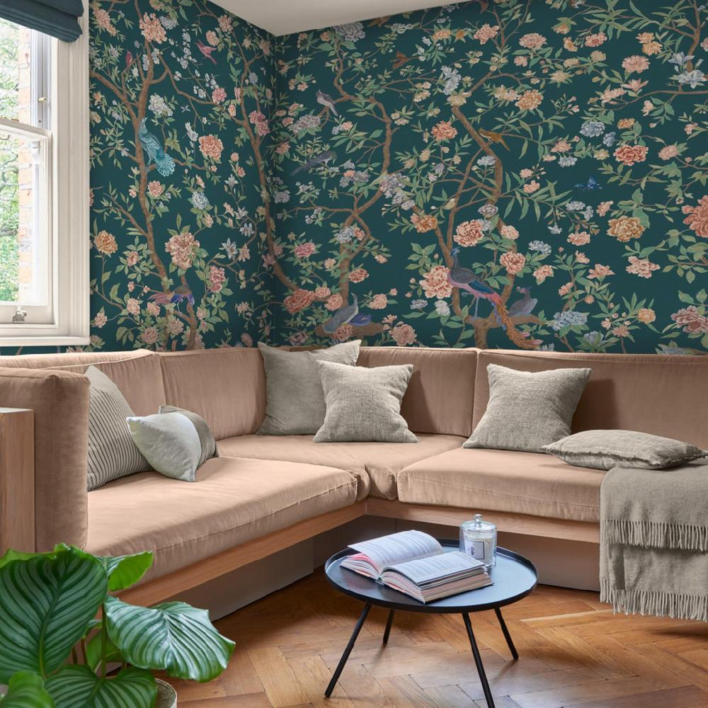 graham & brown Chinoiserie Teal Mural