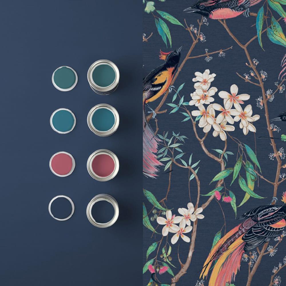 Graham & Brown Clavering Birds Night Wallpaper