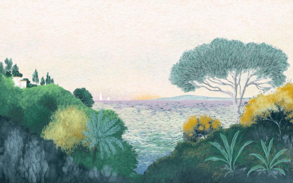 Graham & Brown Coastal Horizon Green Bespoke Mural