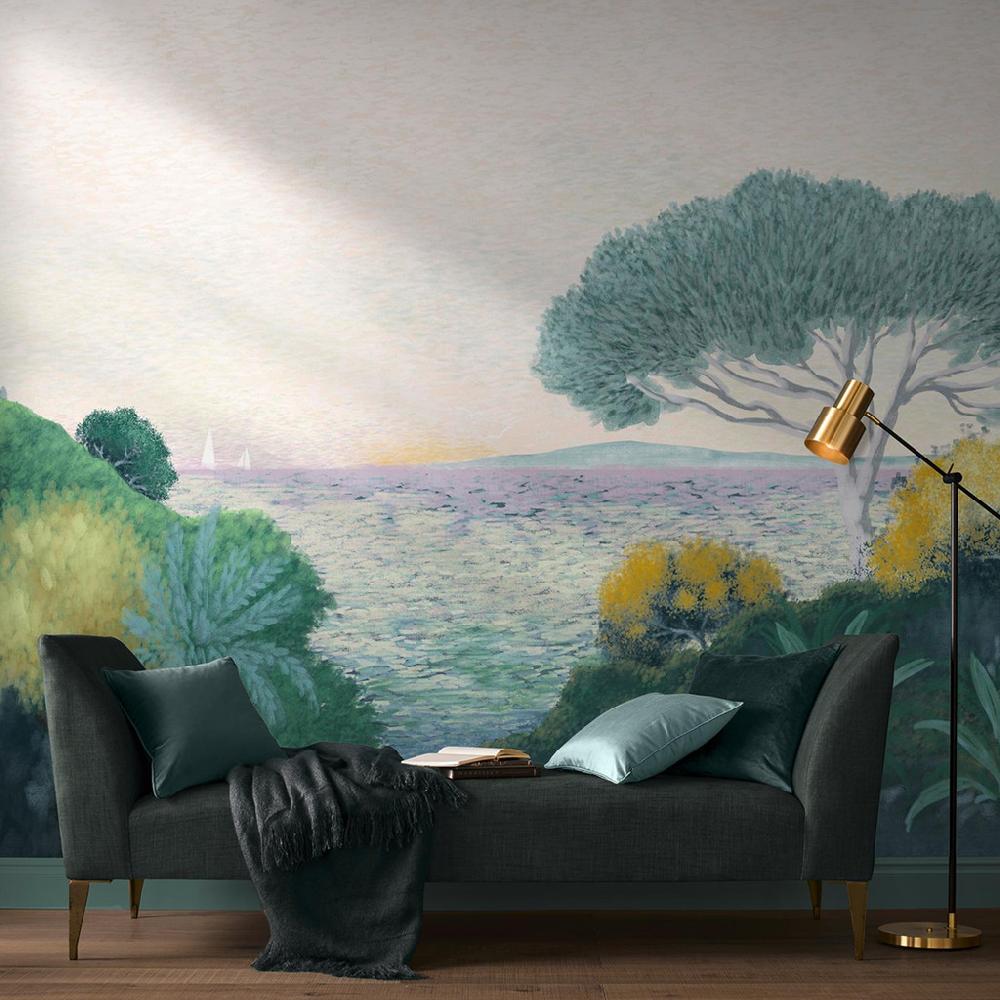 graham & brown Coastal Horizon Green Bespoke Mural