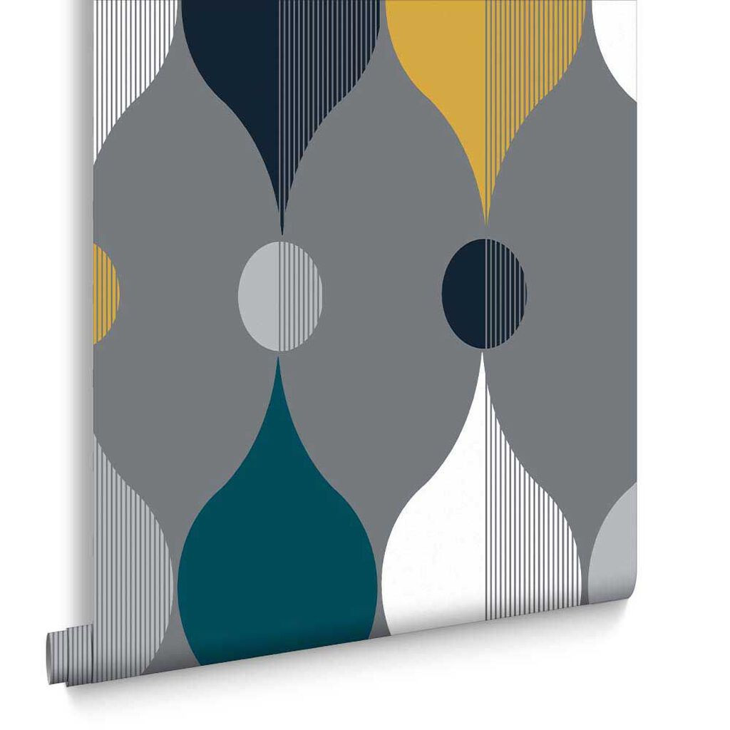 Graham & Brown Coronation Craze Slate Wallpaper