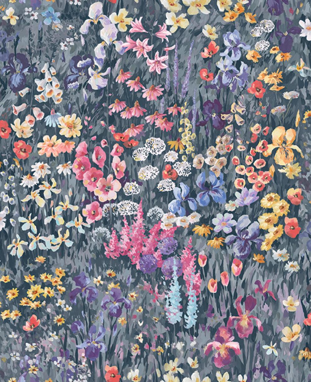 Graham & Brown Cottage Garden Midnight Wallpaper
