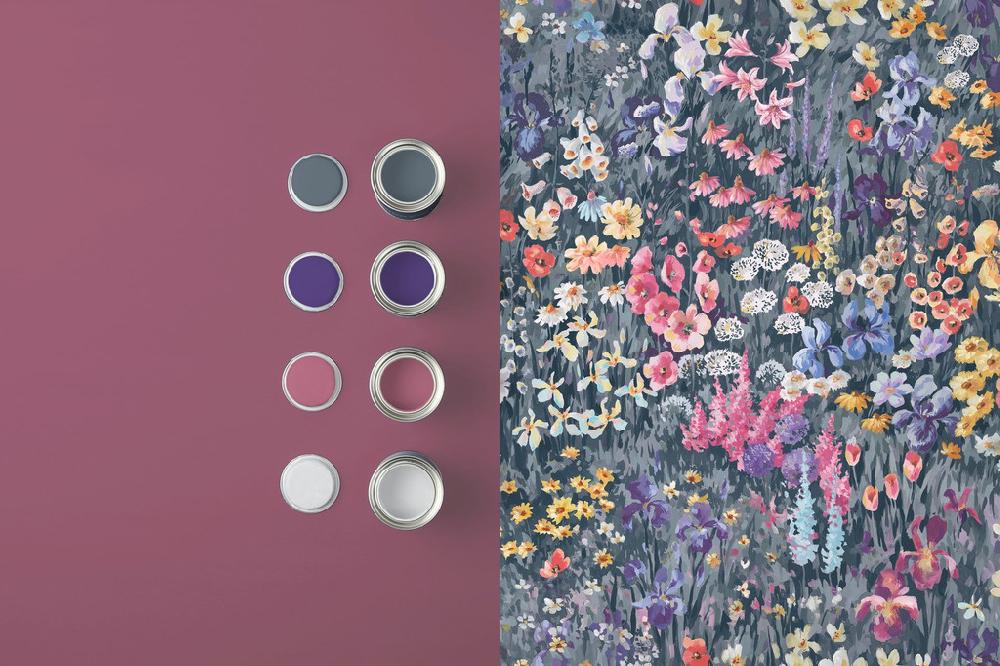 Graham & Brown Cottage Garden Midnight Wallpaper