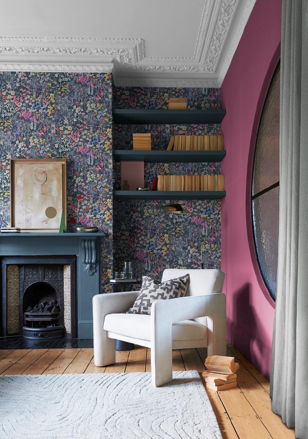 graham & brown Cottage Garden Midnight Wallpaper