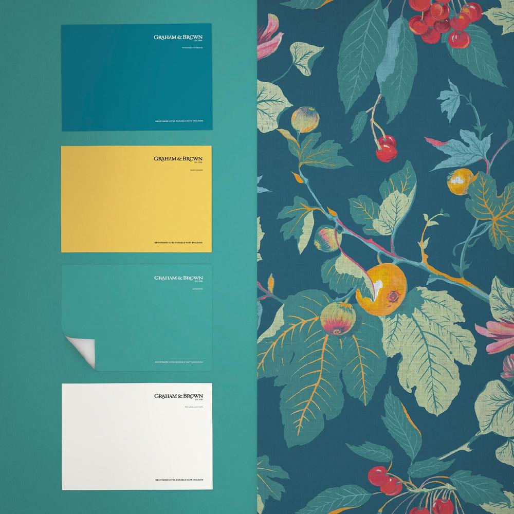 Graham & Brown Craftwork Trail Navy Wallpaper