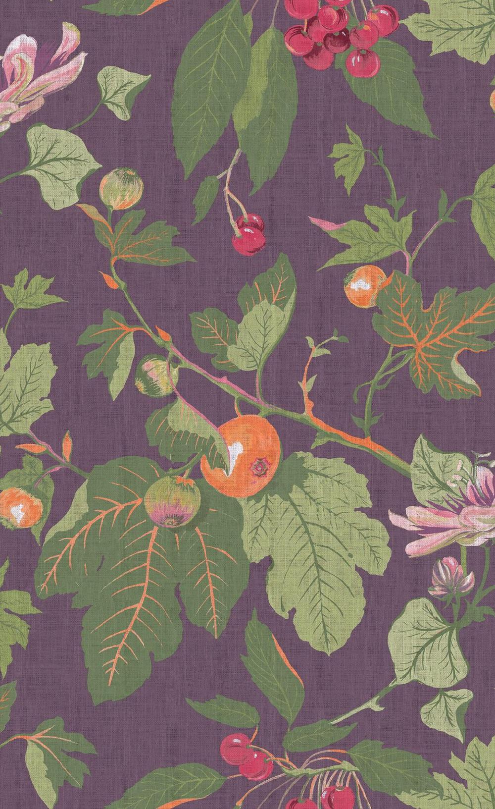 Graham & Brown Craftwork Trail Plum Wallpaper