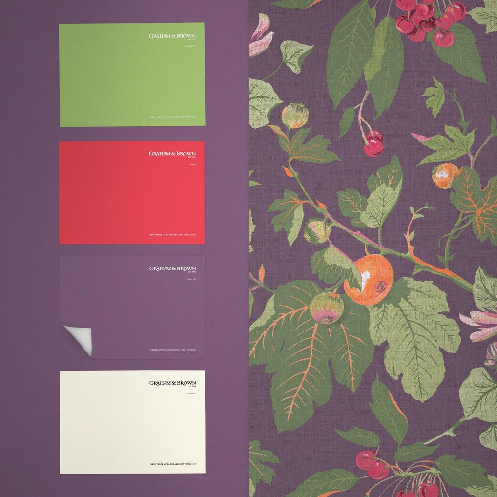 Graham & Brown Craftwork Trail Plum Wallpaper