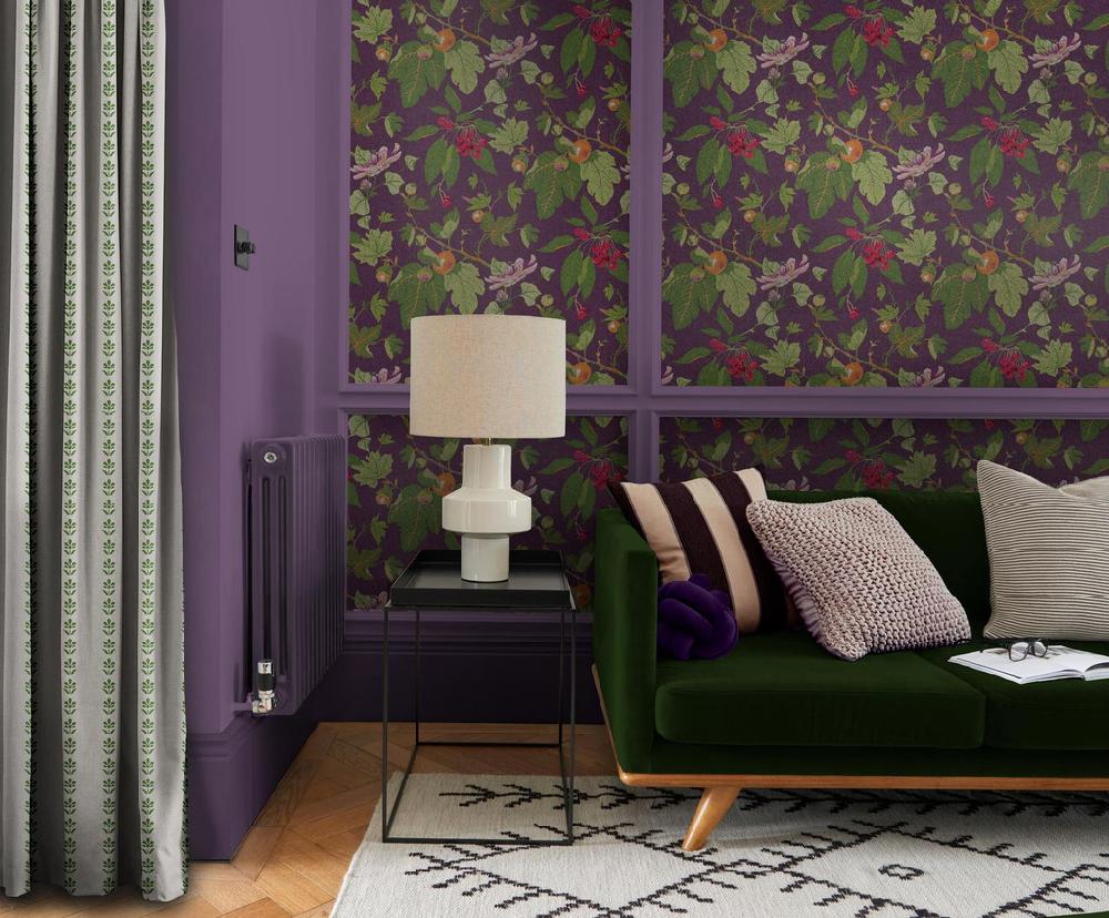 graham & brown Craftwork Trail Plum Wallpaper