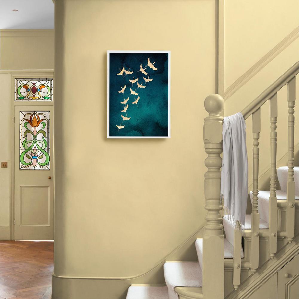Graham & Brown Cranes In Flight Blue Wall Art