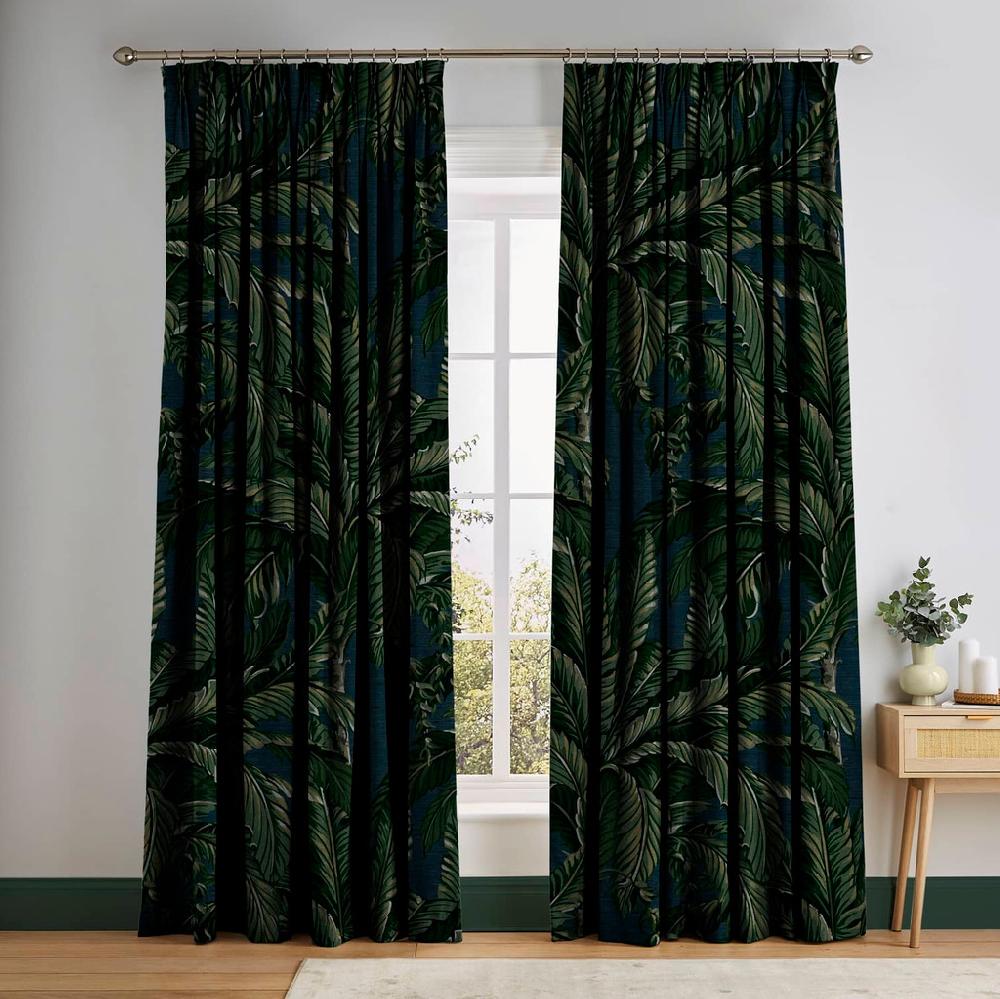 Graham & Brown Daintree Palm Midnight Curtain