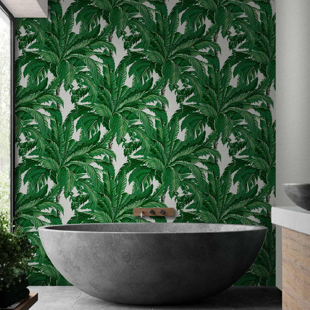 graham & brown Daintree Palm Pearl Wallpaper