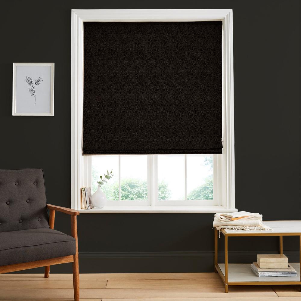 graham & brown Dapple Deep Brown Roman Shade